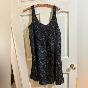 Silk blue patterned jumper/ sundress by Noa Noa. Silk. Tiny front tucks.Sweet!